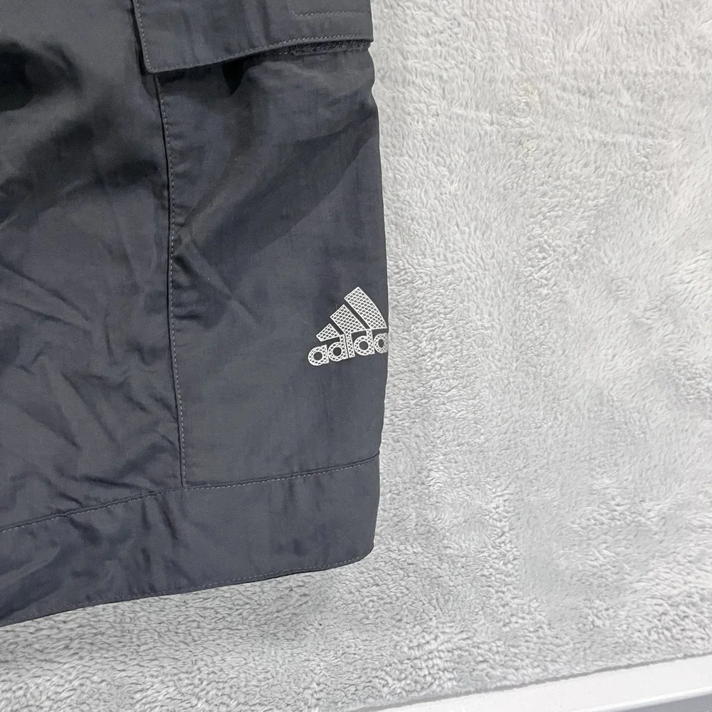 Adidas Cargo Shorts Men's 34* Belted‎ Nylon Utility Hiking Gray